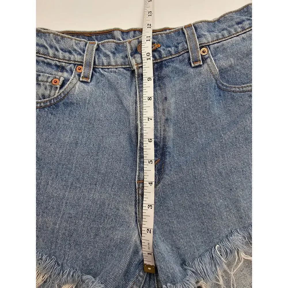 Levi's 550 Vtg Juniors 9 Large Denim Cutoff Jeans - Picture 6 of 7